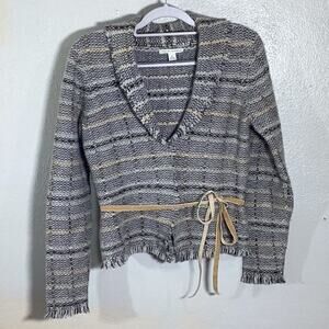 Banana Republic Marled Wool Angora Clasp Front Cardigan Sweater Small SoftKnit